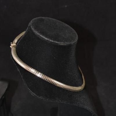 Heavy 925 Sterling Omega Choker 16" 34.5g