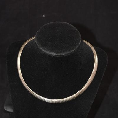 Heavy 925 Sterling Omega Choker 16" 34.5g