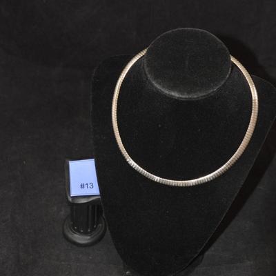 Heavy 925 Sterling Omega Choker 16" 34.5g