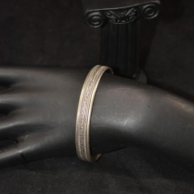 925 Sterling Braid Cuff Bracelet 20.9g