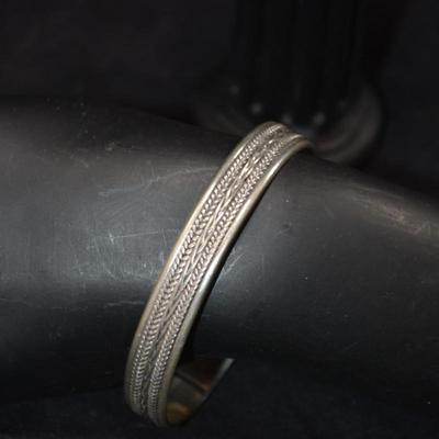 925 Sterling Braid Cuff Bracelet 20.9g