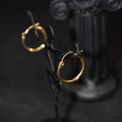 14K Gold Hoop Earrings .75" - 0.9g