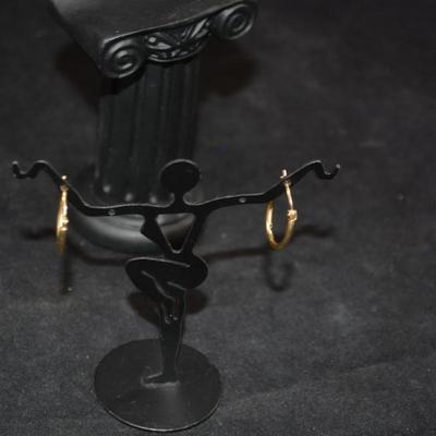 14K Gold Hoop Earrings .75" - 0.9g