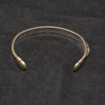 925 Sterling Breast Cancer Awareness Cuff Bracelet 18.2g