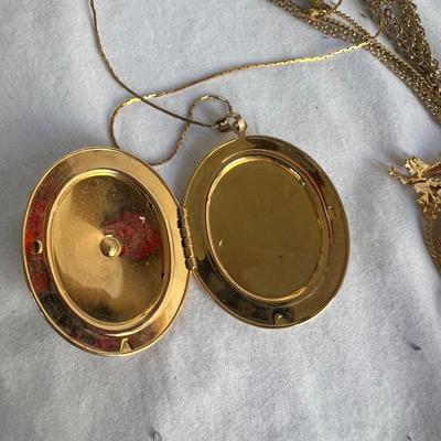Delicate Gold Lockets, Leaf Necklaces Plus Earrings, Bracelets & More (P-RG)