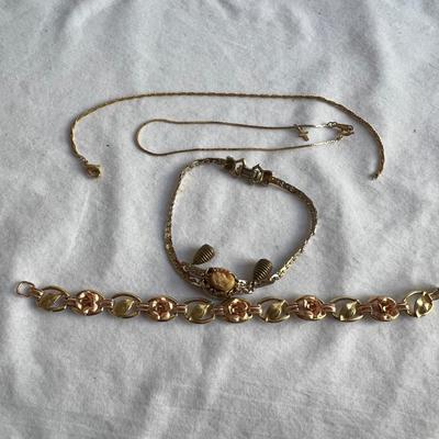 Delicate Gold Lockets, Leaf Necklaces Plus Earrings, Bracelets & More (P-RG)