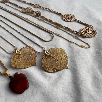 Delicate Gold Lockets, Leaf Necklaces Plus Earrings, Bracelets & More (P-RG)