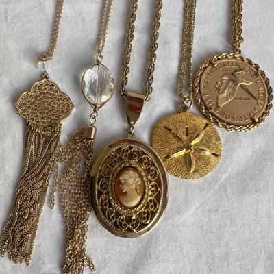 Delicate Gold Lockets, Leaf Necklaces Plus Earrings, Bracelets & More (P-RG)