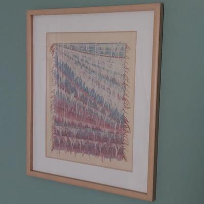 Framed Signed Textile Art (UB2-BBL)