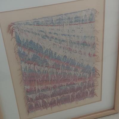 Framed Signed Textile Art (UB2-BBL)