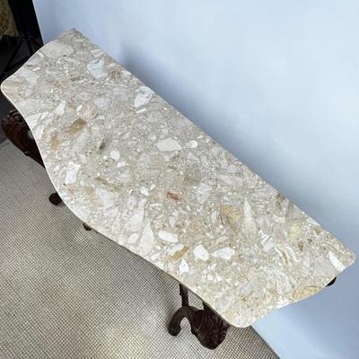 987 French Rococo Style Entry Marble Top Table