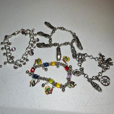 Heart Shaped 925 Locket Plus Charm Bracelets, Pewter Owl & More (P-RG)