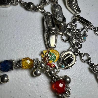 Heart Shaped 925 Locket Plus Charm Bracelets, Pewter Owl & More (P-RG)