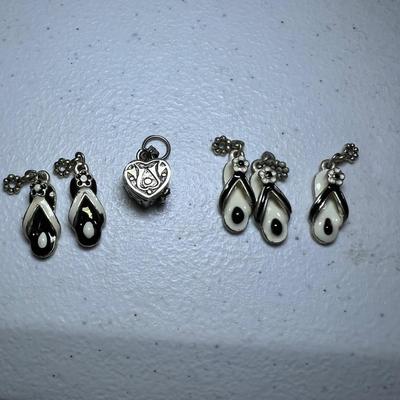 Heart Shaped 925 Locket Plus Charm Bracelets, Pewter Owl & More (P-RG)