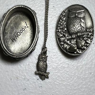 Heart Shaped 925 Locket Plus Charm Bracelets, Pewter Owl & More (P-RG)