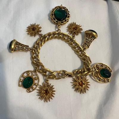 Gold Charm Bracelets, Rings & Clip-On Earrings (P-RG)