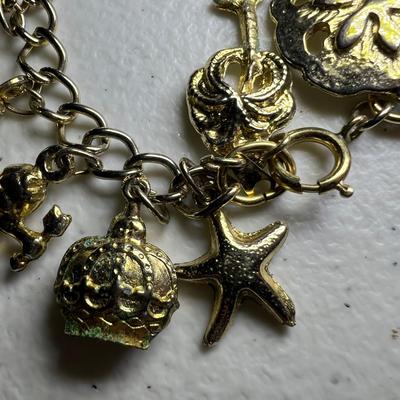Gold Charm Bracelets, Rings & Clip-On Earrings (P-RG)