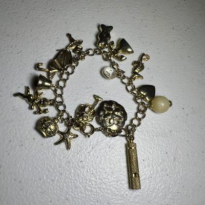 Gold Charm Bracelets, Rings & Clip-On Earrings (P-RG)