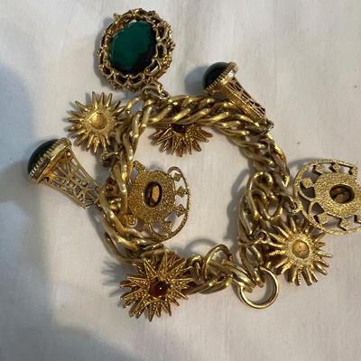 Gold Charm Bracelets, Rings & Clip-On Earrings (P-RG)