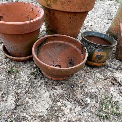 Lot Of Ten (10) Terracotta Pots