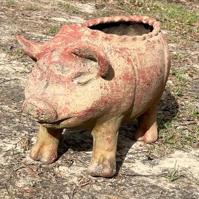 Terracotta Pig Garden Planter