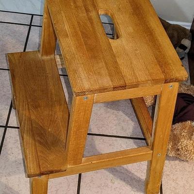 Wooden step stool