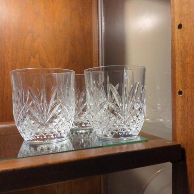 2 Vintage Salzburg Cristal de Flandre Crystal Whiskey Glasses