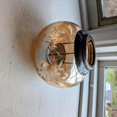 Art Tea Light Holder Gold Mercury Glass