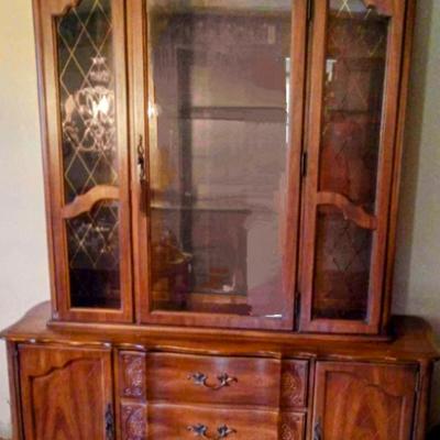 Vintage China Hutch and Buffet Server (2 separate pieces)