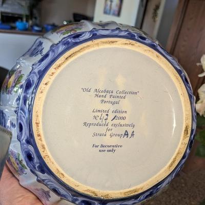 Portuguese Hand Painted Bowl and Platter Set
