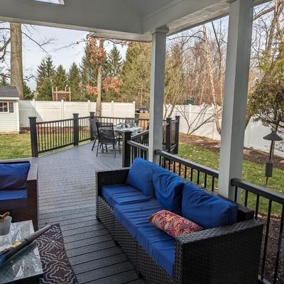 Outdoor Furniture Set (Couch, 2 Chairs and Table)