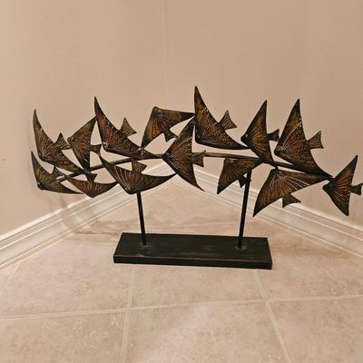 Metal Ship and Fish Art (BLR-DW)
