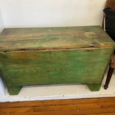 Antique Green Grain Bin