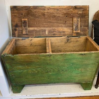 Antique Green Grain Bin