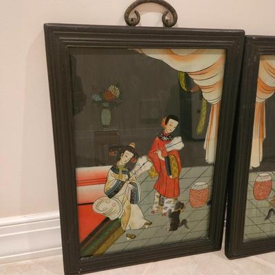 Pair of Framed Asian Prints (BLR-DW)