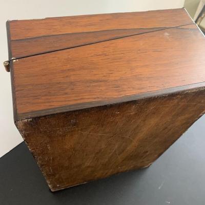 Heavy Handmade Hinged Wood Box