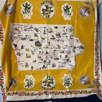 Vintage Iowa Tablecloth