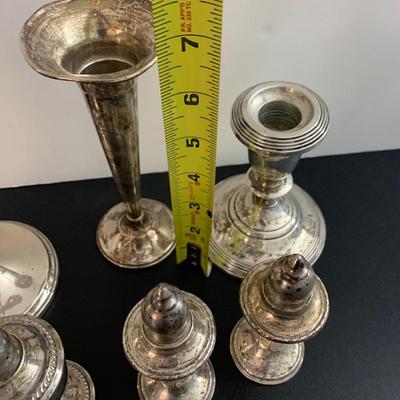Sterling Weighted Lot - Candle Bases / Salt & Peppers