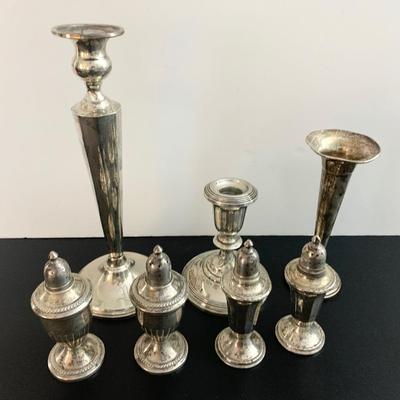 Sterling Weighted Lot - Candle Bases / Salt & Peppers