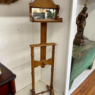 Handmade Wooden Stand with Mirror (Adjustable)
