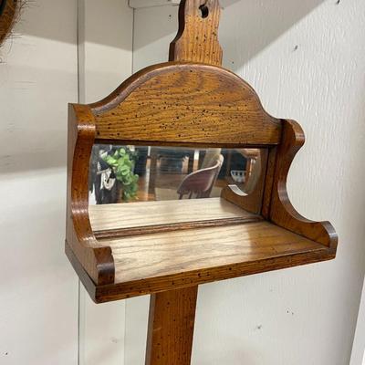 Handmade Wooden Stand with Mirror (Adjustable)