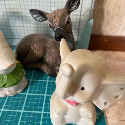 Ceramic gnome and animals
