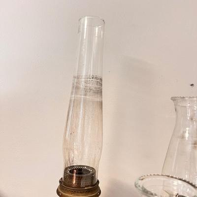 3 Antique Oil Lamps + Wicks