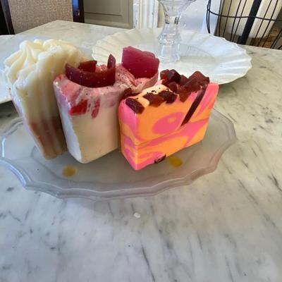 Set of Three Display Plates Lot (Handcrafted Soaps Included!)