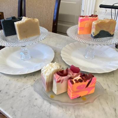 Set of Three Display Plates Lot (Handcrafted Soaps Included!)