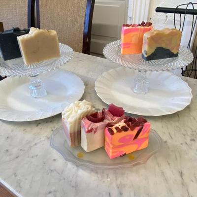 Set of Three Display Plates Lot (Handcrafted Soaps Included!)