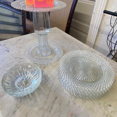 Set of Three Glass Display Plates (Handcrafted Soaps Included)