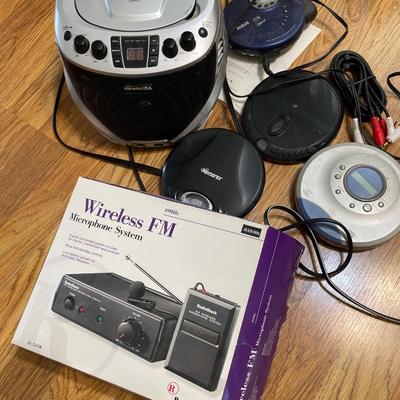CD walkmans, karaoke USA and microphone system