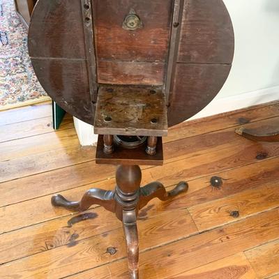 Early Antique Tilt Top Table