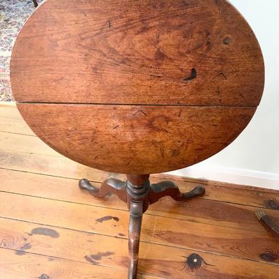 Early Antique Tilt Top Table